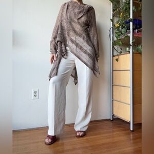 Bianca nygard brown sequin wrap cardigan - size M